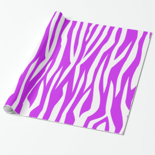 Purpurfärgad zebra tryck presentpapper