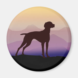 Purpurfärgade berg Vizsla Magnet
