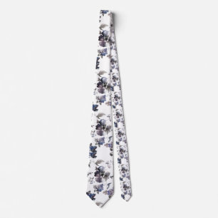 Purpurfärgade blom- vattenfärgmanar Tie Slips