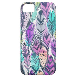 Purpurfärgade Boho för strålpunkt fjädrar