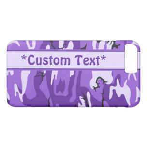 Purpurfärgade Camo med beställnings- text