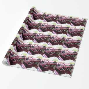 Purpurfärgade Chevy Bel Air Presentpapper