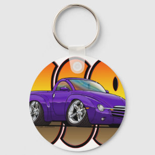 Purpurfärgade Chevy SSR Nyckelring