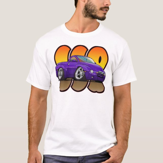 Purpurfärgade Chevy SSR T Shirt (Framsida)