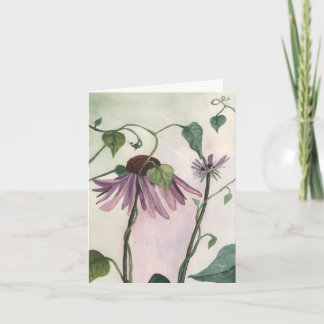Purpurfärgade Coneflower Notecard Kort