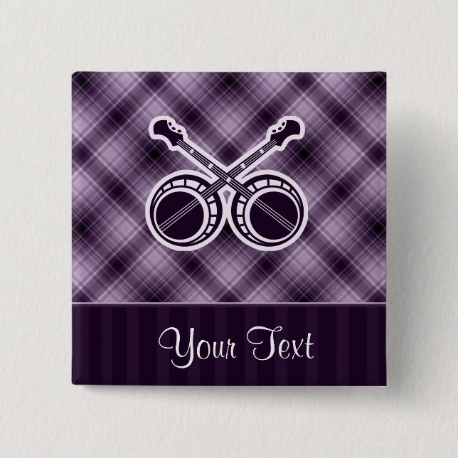 Purpurfärgade Dueling Banjos Knapp (Framsida)