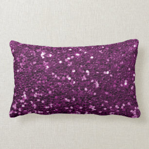 Purpurfärgade FauxglitterSparkles Lumbarkudde