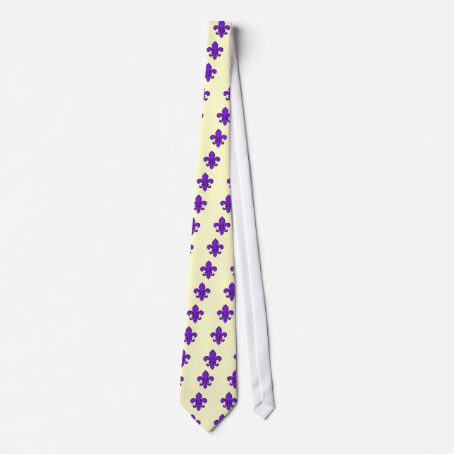 Purpurfärgade Fleur de lis - Tie Slips (Framsida)