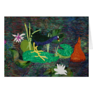 Purpurfärgade Gallinule Hälsningskort