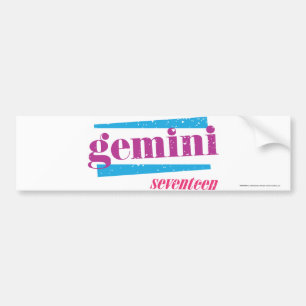 Purpurfärgade Gemini Bildekal
