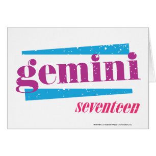 Purpurfärgade Gemini Hälsningskort