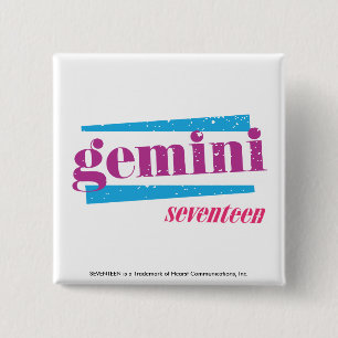 Purpurfärgade Gemini Knapp