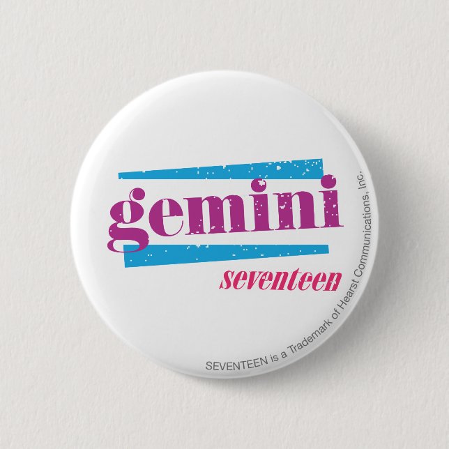 Purpurfärgade Gemini Knapp (Framsida)