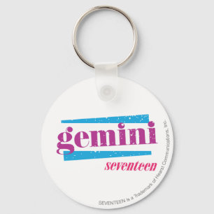 Purpurfärgade Gemini Nyckelring