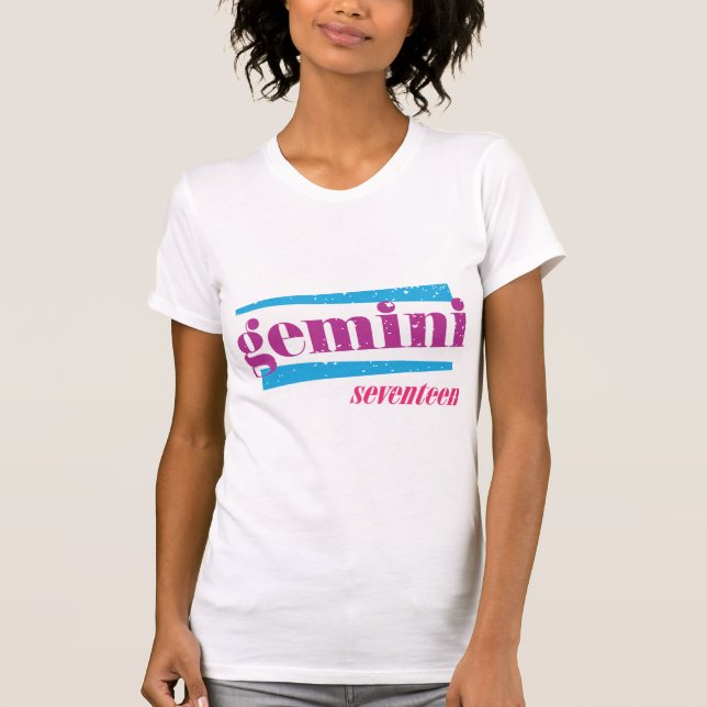 Purpurfärgade Gemini T-shirt (Framsida)