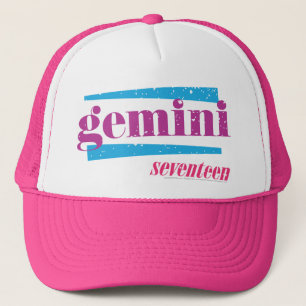 Purpurfärgade Gemini Truckerkeps