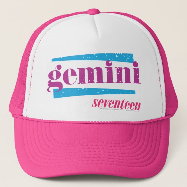 Purpurfärgade Gemini Truckerkeps (Framsida)