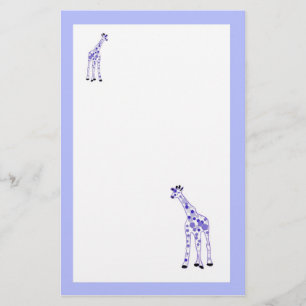 purpurfärgade giraff brevpapper