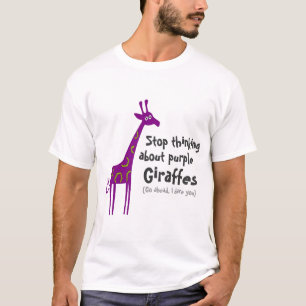 Purpurfärgade giraff t-shirt