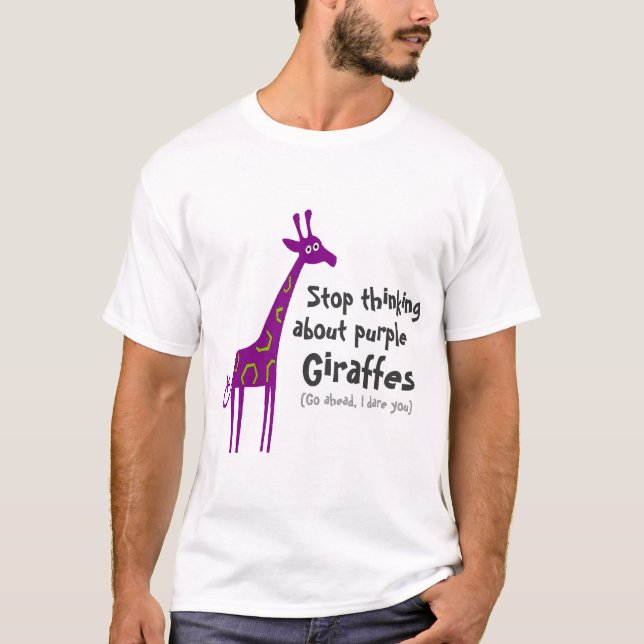 Purpurfärgade giraff t-shirt (Framsida)