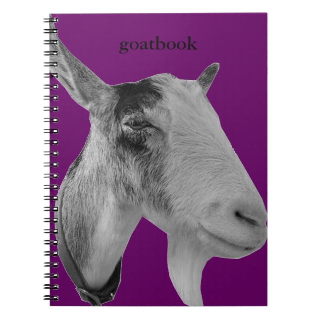 Purpurfärgade Goatbook Anteckningsbok (Framsidan)
