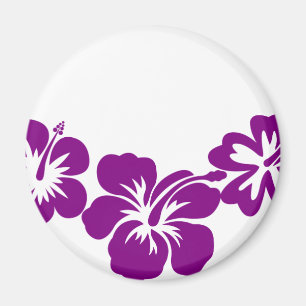 Purpurfärgade hibiskusleis magnet