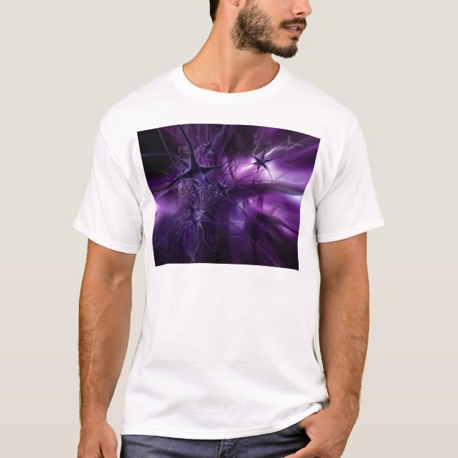Purpurfärgade hjärnNeurons T Shirt (Framsida)