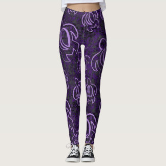Purpurfärgade Honu Leggings