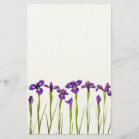 Purpurfärgade Irises - skräddarsy mall för Iris