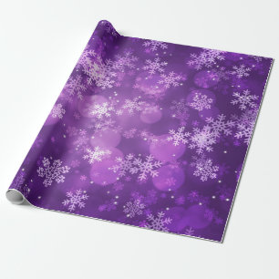 Purpurfärgade julhelgdagSparkles & snöflingor Presentpapper
