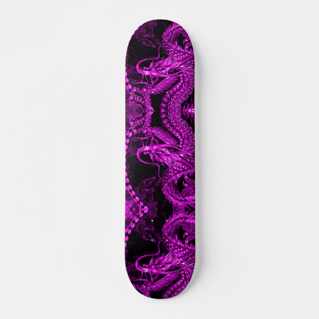 Purpurfärgade kinesiska den Pro kejsaredraken Skateboard Bräda 20,5 Cm (Framsida)