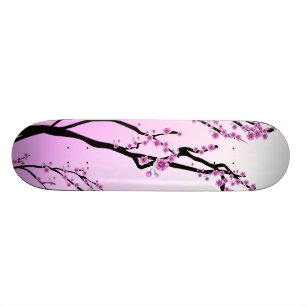 Purpurfärgade körsbärblom skateboard bräda 21,5 cm