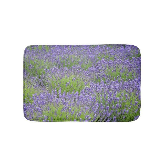 Purpurfärgade lavendelblommor badrumsmatta (Framsidan)