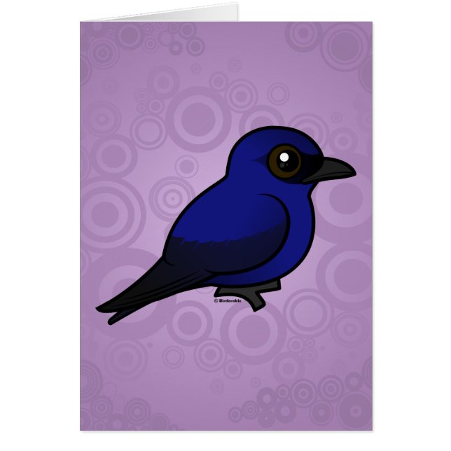 Purpurfärgade Martin Hälsningskort (Framsidan)