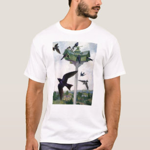 Purpurfärgade Martins och deras Birdhouse T Shirt
