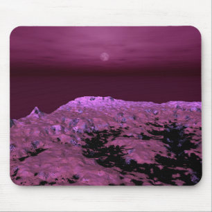 Purpurfärgade Moonscape på en långväga värld Musmatta