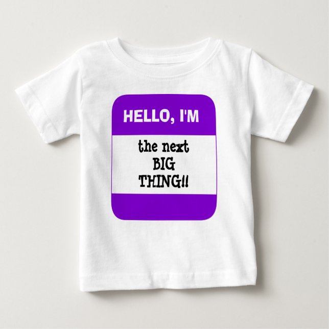 PURPURFÄRGADE namn brickahejer för gulliga ungar T Shirt (Framsida)