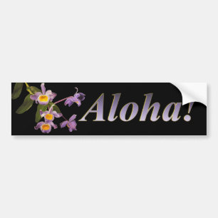 Purpurfärgade Orchids - Aloha bildekal