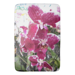Purpurfärgade Orchids Badrumsmatta