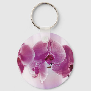 Purpurfärgade Orchids Nyckelring