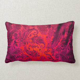 Purpurfärgade Paisley Lumbarkudde