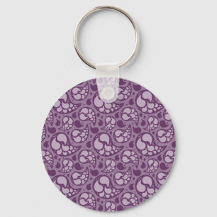 Purpurfärgade Paisley Nyckelring