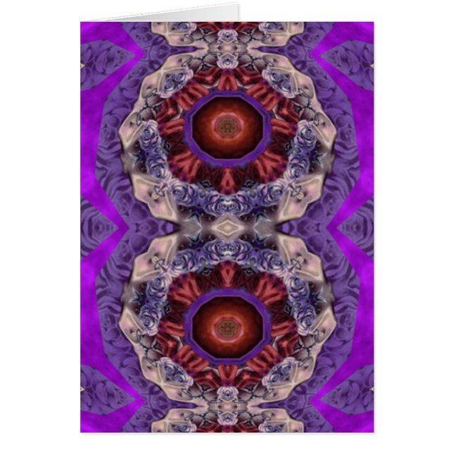 Purpurfärgade passioner hälsningskort (Framsidan)