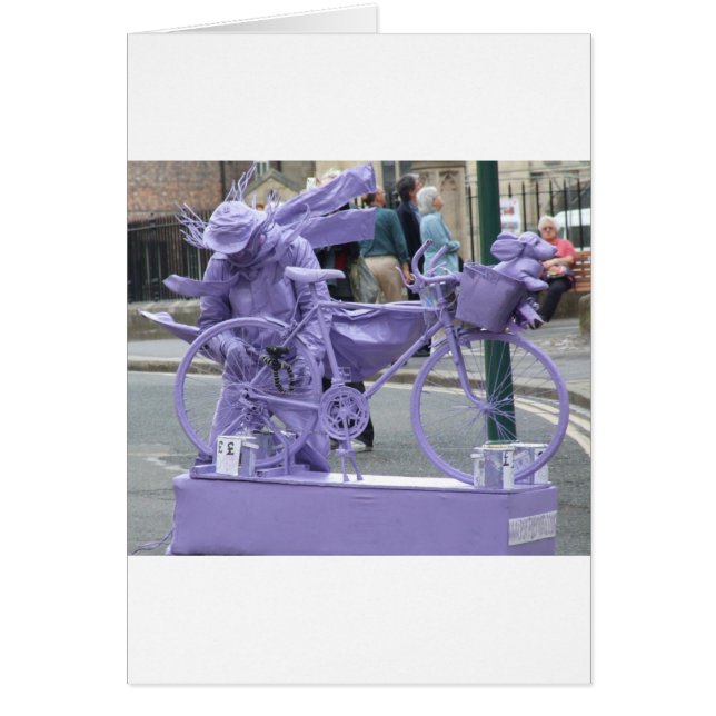 Purpurfärgade Pedaller Hälsningskort (Framsidan)