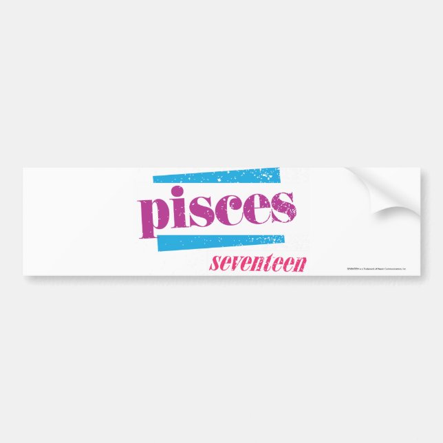 Purpurfärgade Pisces Bildekal (Framsidan)