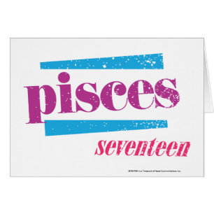 Purpurfärgade Pisces Hälsningskort