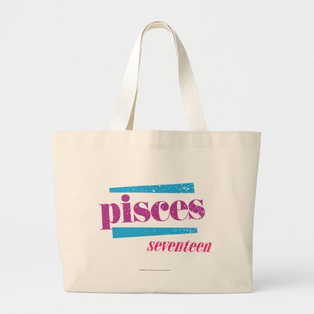 Purpurfärgade Pisces Jumbo Tygkasse (Framsidan)