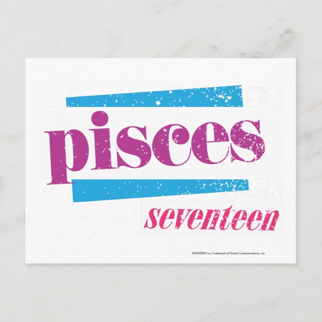 Purpurfärgade Pisces Vykort (Framsida)