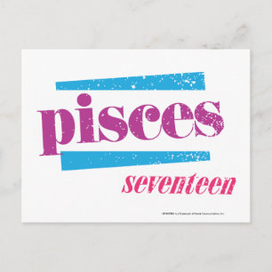 Purpurfärgade Pisces Vykort