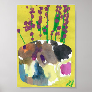 Purpurfärgade Posies Poster